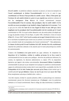 La QPC: instrument de renforcement des juridictions ordinaires
