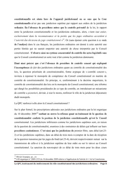 La QPC: instrument de renforcement des juridictions ordinaires