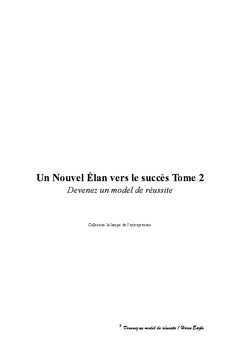 Un Nouvel elan Vers le succes (Tome 2)
