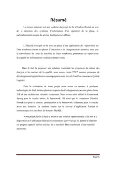 Mise en place d'un outil de supervision du Data warehouse