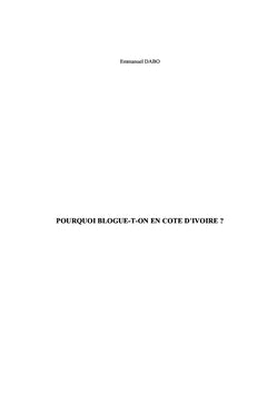 Pourquoi blogue-t-on en Côte d'Ivoire?
