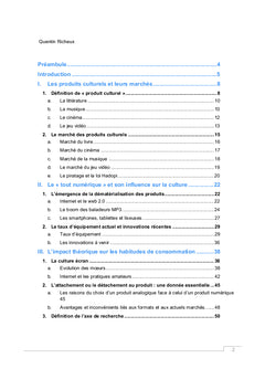 La dematerialisation des produits culturels