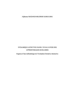 Dynamique affective dans l'évaluation des apprentissages scolaires