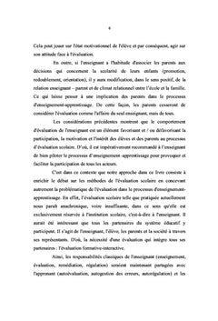 Dynamique affective dans l'évaluation des apprentissages scolaires