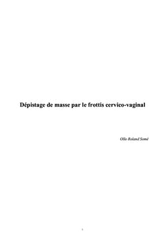 Depistage de masse par le frottis cervico-vaginal