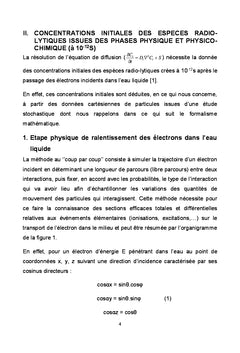 Dommages radio-induits par des électrons de différentes énergies