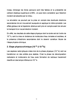 Dommages radio-induits par des électrons de différentes énergies