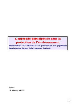 L'approche participative dans la protection de l'environnement