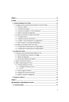 Rôle de la syllabe chez l'apprenti lecteur