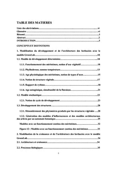 Modelisation de l'architecture et de la production d'Acmella oleracea