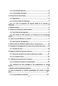 Modelisation de l'architecture et de la production d'Acmella oleracea