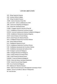 Syndicalisme et decolonisation A Madagascar (1944-1956)