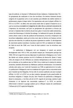 Syndicalisme et decolonisation A Madagascar (1944-1956)