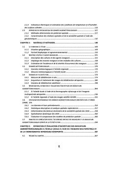 Télédétection, indicateurs agrométéorologiques et lutte phytosanitaire