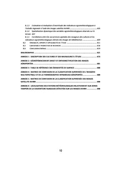 Télédétection, indicateurs agrométéorologiques et lutte phytosanitaire