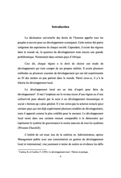 Défis de développement local en Afrique subsaharienne