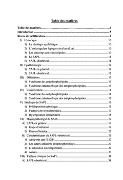 Profil en auto-anticorps et pathologie obstétricale