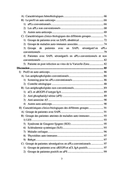 Profil en auto-anticorps et pathologie obstétricale