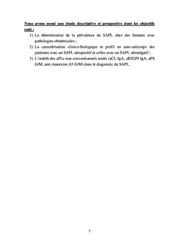 Profil en auto-anticorps et pathologie obstétricale