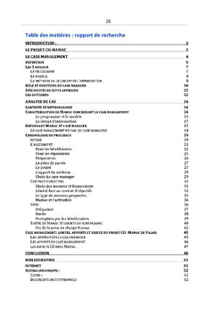 Le case management dans CII-Mamac: quelle place pour le bénéficiaire?