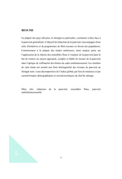 Mesure et Analyse de la Pauvreté au Sénégal