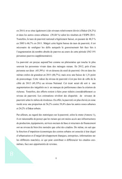 Mesure et Analyse de la Pauvreté au Sénégal
