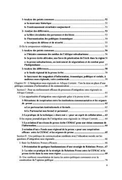 Le processus d'integration en Afrique Centrale par la presse ecrite