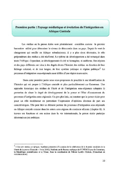 Le processus d'integration en Afrique Centrale par la presse ecrite
