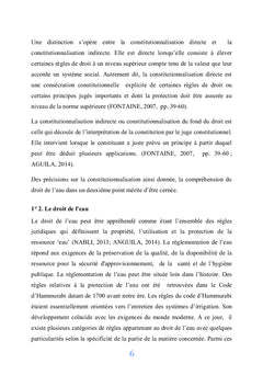 Constitutionnalisation du droit de l'eau et Souveraineté des Etats