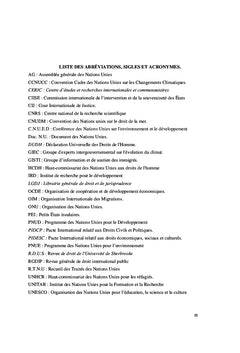Régime international des droits de l'homme à l'épreuve du climat
