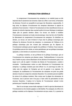 Politique monetaire et investissements des entreprises en Slovaquie