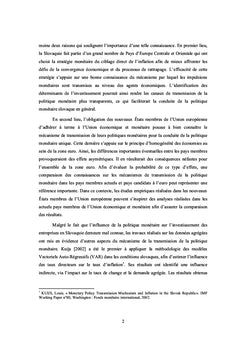 Politique monetaire et investissements des entreprises en Slovaquie