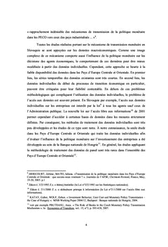 Politique monetaire et investissements des entreprises en Slovaquie
