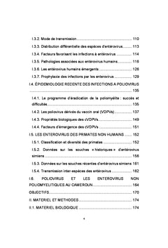 Diversité génétique et évolution des entérovirus humains au Cameroun