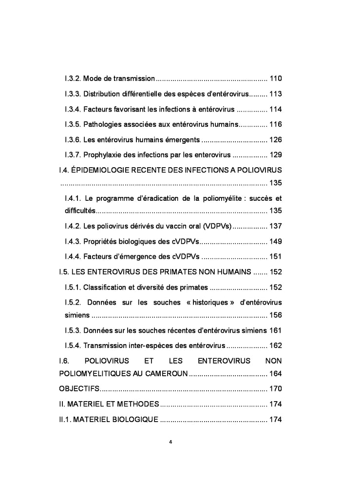 Diversité génétique et évolution des entérovirus humains au Cameroun