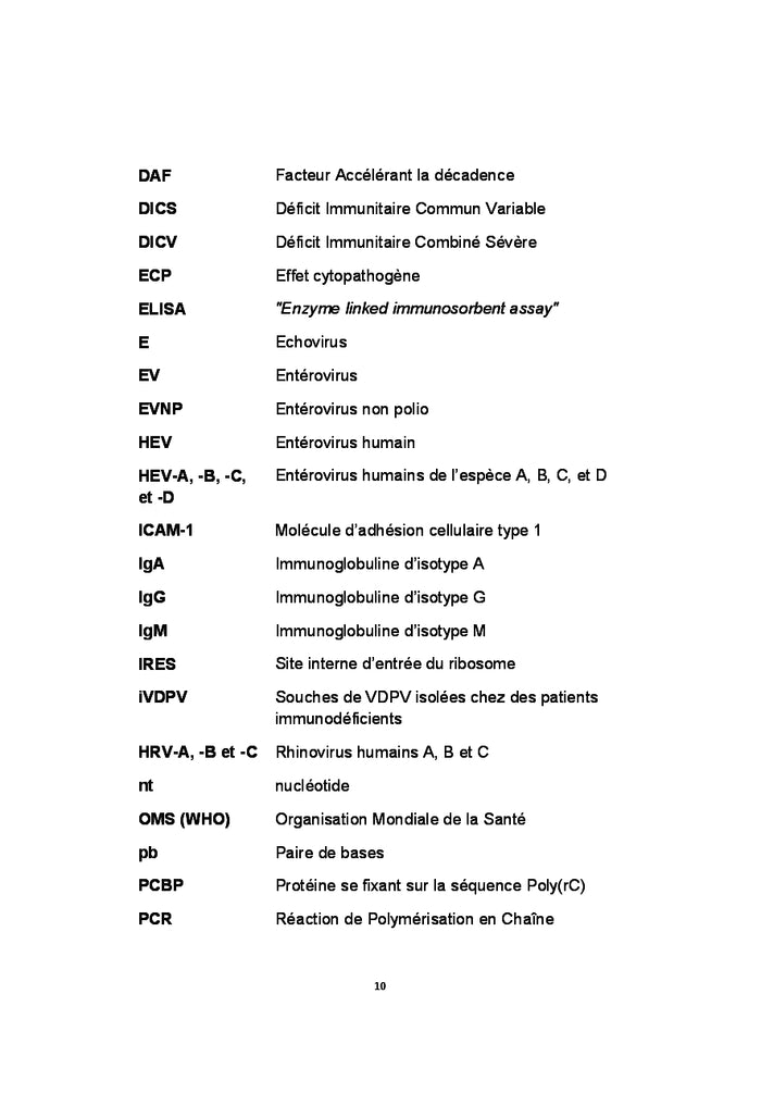 Diversité génétique et évolution des entérovirus humains au Cameroun
