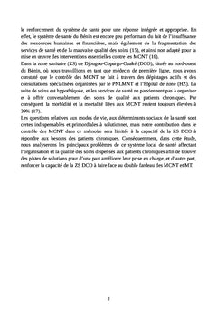 Prise en charge des maladies non transmissibles