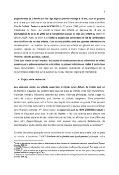 Les violences faites aux enfants en milieu scolaire au BENIN