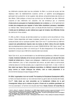 Les violences faites aux enfants en milieu scolaire au BENIN