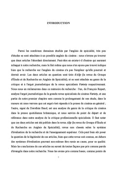 L'anglais journalistique du cinéma