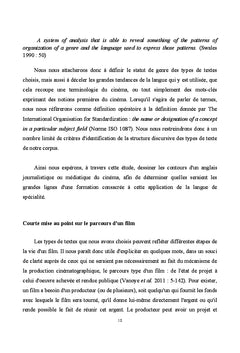 L'anglais journalistique du cinéma