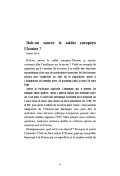 Regards sur la crise en Ukraine