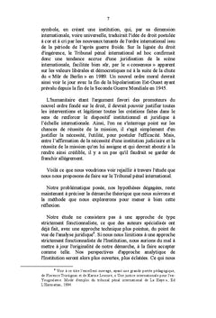 Essai sur la justice pénale internationale