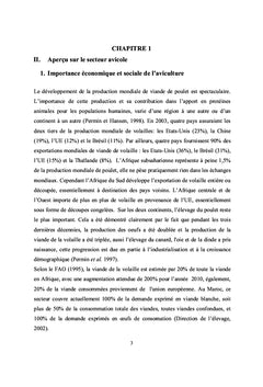 Parasite helminthique du poulet d'elevage extensif