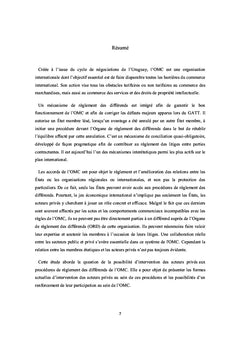 Acteurs prives dans le systeme de reglement des differends de l'OMC