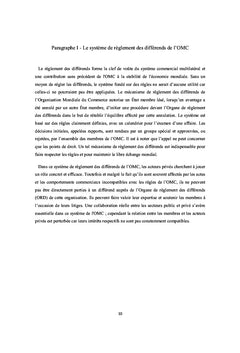 Acteurs prives dans le systeme de reglement des differends de l'OMC