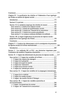 Les determinants de la reponse sociale et la performance sociale