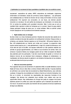 Le Recrutement en Societe de Conseil: Quantite, Qualite ?