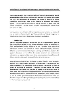 Le Recrutement en Societe de Conseil: Quantite, Qualite ?