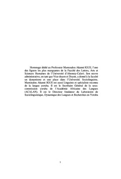 Dynamiques sociolinguistiques et didactiques en Afrique